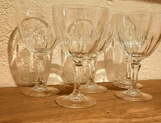 5 Verres cristal  d'arques bergamo