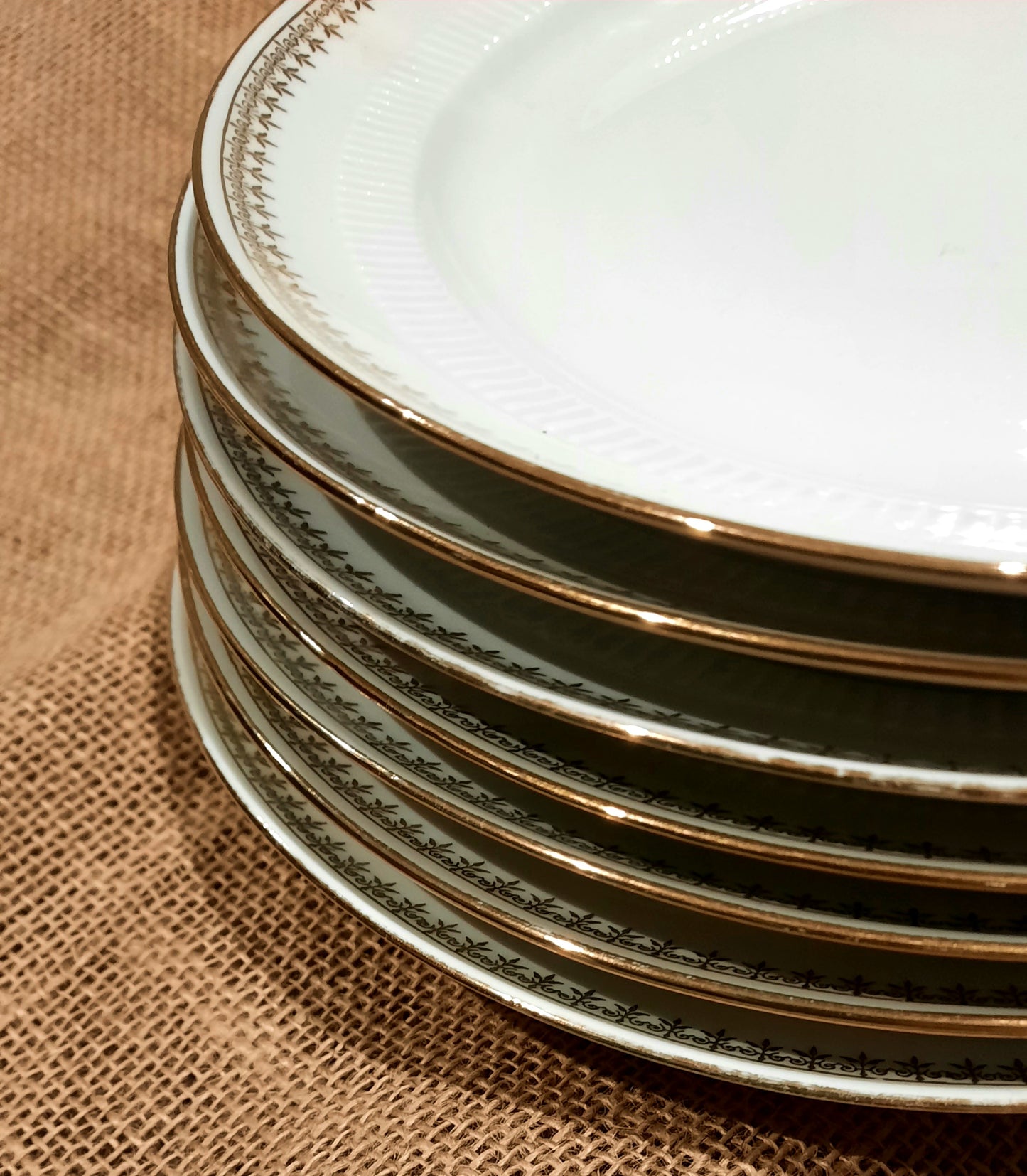 Lot de 8 assiettes en porcelaine véritables