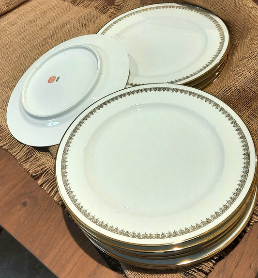 Lot de 11 Assiettes Plates - Porcelaine de Limoge Lafarge