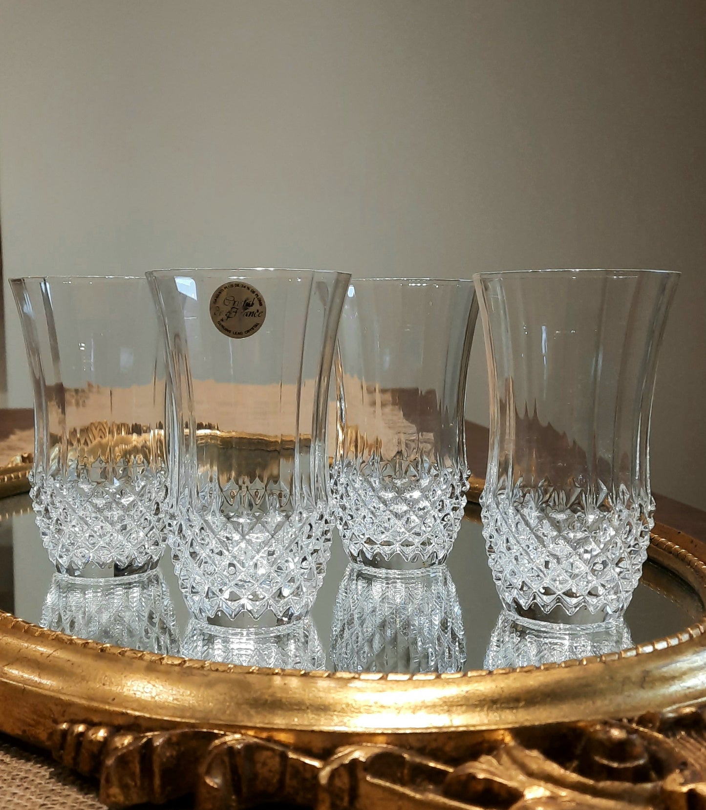 8 verres à cocktail cristal de France