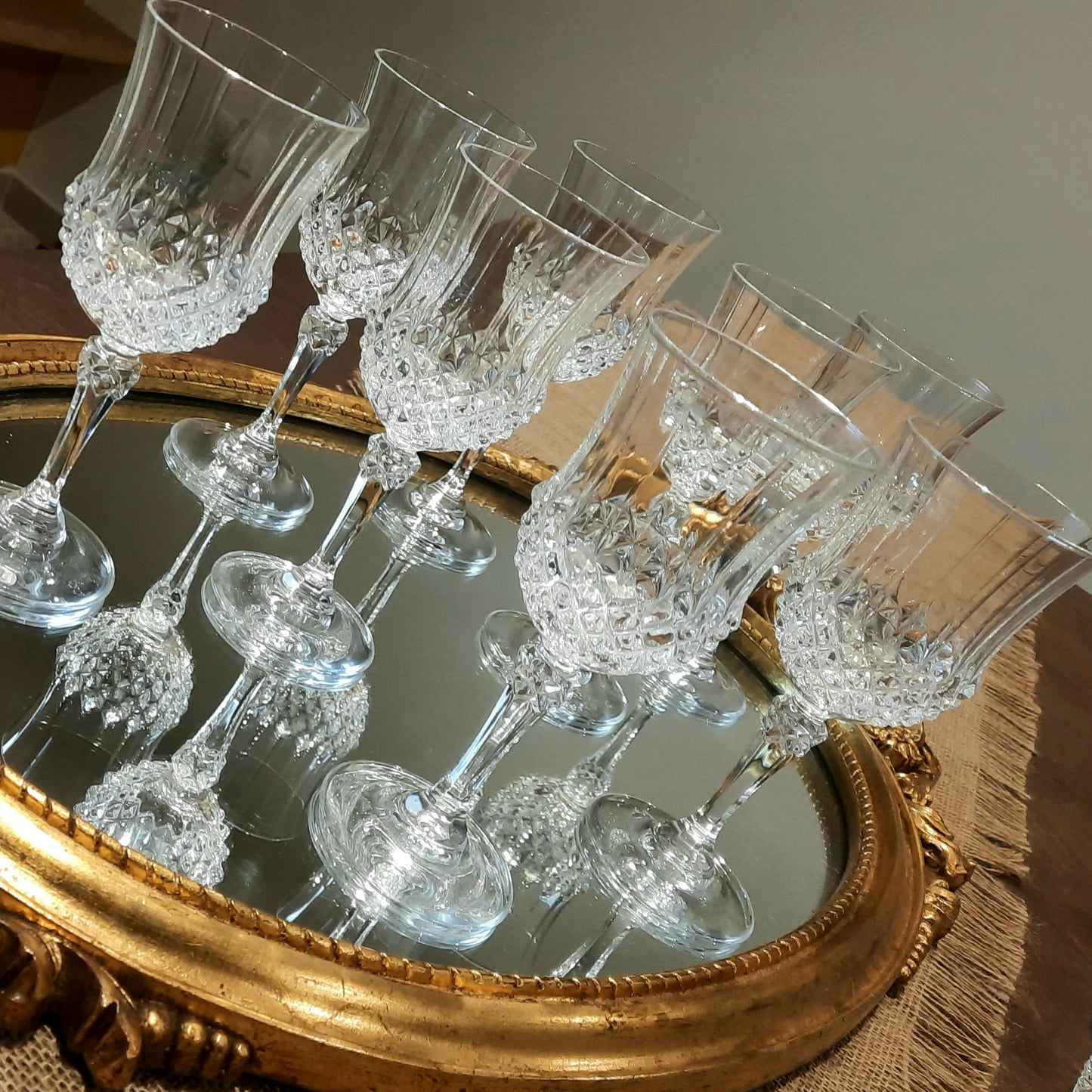 8 verres à vin cristal de France