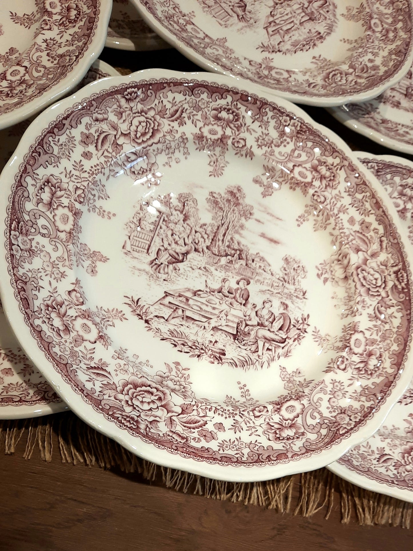 Lot de 8 Assiettes Plates